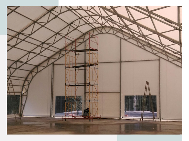 Шатровые ангары в Малоярославце